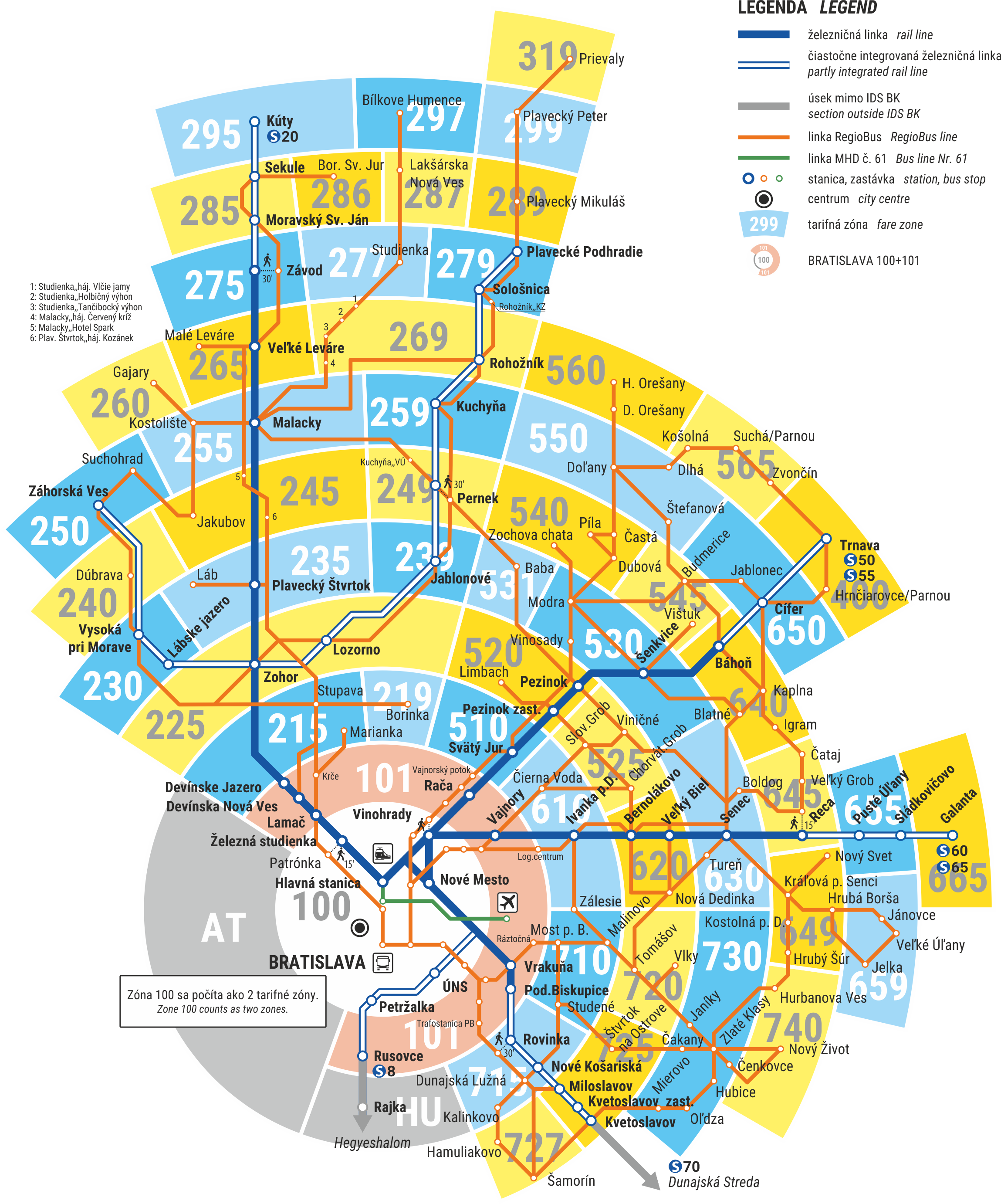 Mapa zón